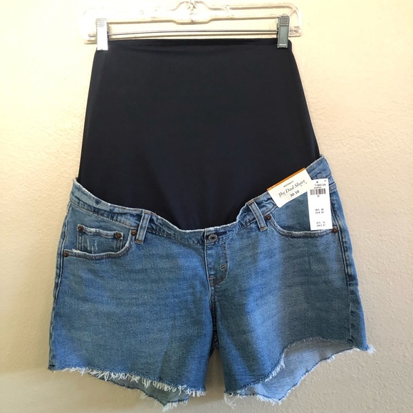 Abercrombie & Fitch The Dad Short Maternity Denim Distressed OverThe Belly 30/10 - Picture 1 of 11